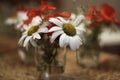 Flowers in a small vase