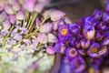 Flowers sold to be used as offerings in front of the Temple of t Royalty Free Stock Photo