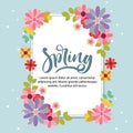 flowers Spring cute chic card Royalty Free Stock Photo