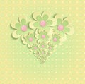 Flowers Spring congratulations greeting card yellow