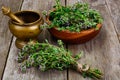 Flowers and Stems of Thyme Royalty Free Stock Photo
