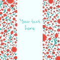 Flowers text placeholder both sides red color