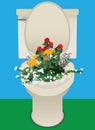 Flowers in Toilet