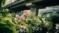 Flowers Under Bridge: A Fujifilm Fujicolor C200 Urban Fairy Tale