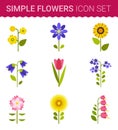 Flowers vector design. Set of floral icon