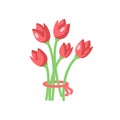 Flowers vector flat color icon