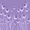 Flowers vector on purple background