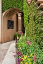 Flowers and vines, Tlaquepaque in Sedona, Arizona Royalty Free Stock Photo