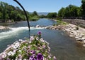 Truckee River in downtown Reno, Nevada Royalty Free Stock Photo