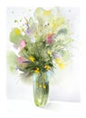 Flowers, watercolor painting Royalty Free Stock Photo