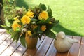 Flowers, yellow roses, garden Royalty Free Stock Photo