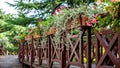 A Flowery balcony in a park, Georgia Royalty Free Stock Photo