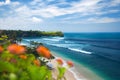 Flowery beach view