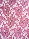 Flowery Lace Material Background or Texture Royalty Free Stock Photo