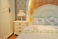 Flowery and lighting color bedding room