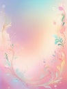 Flowery pastels with copy space