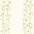 Flowery vine background illustration