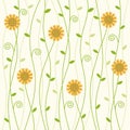 Flowery vine background pattern