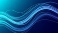 Flowing abstract blue and cyan light waves creating a dynamic and energetic digital background pattern Royalty Free Stock Photo