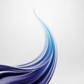 Flowing abstract design featuring a smooth, wave-like form transitioning from deep n Royalty Free Stock Photo