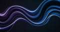 Flowing abstract design featuring smooth, wavy lines in shades of deep blue, wit