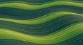 Abstract background of curves in a gradient of green with shadow Royalty Free Stock Photo