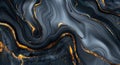 Flowing abstract gold and black marble texture Royalty Free Stock Photo
