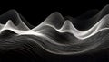 flowing abstract lines create a dynamic wave pattern against a black background Royalty Free Stock Photo