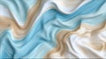 Flowing Abstract Pattern with Waves of Light Blue, Beige, and White Colors Royalty Free Stock Photo