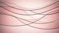 Flowing Abstract Pink Waves With Dark Lines Overlay background smooth Royalty Free Stock Photo