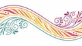 Flowing Abstract Ribbon Design, Dynamic Colorful Element, vector design Generative AI Royalty Free Stock Photo