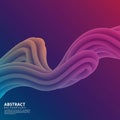 Flowing abstract shapes create a twisting ribbon-like design. The gradient transitions Royalty Free Stock Photo