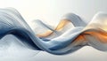 Flowing Abstract Waves of Blue Gray and Warm Orange Light with Subtle Texture and Sparkle Royalty Free Stock Photo