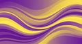 Flowing abstract waves of purple and yellow gradient creating a dynamic and vibrant background Royalty Free Stock Photo
