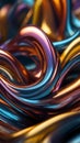 flowing bending seemingly melted liquid metal material background. Royalty Free Stock Photo