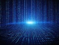 Flowing Binary Code Background in Technology