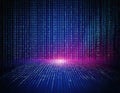 Flowing Binary Code Background in Technology