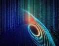 Flowing Binary Code Background in Technology
