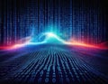 Flowing Binary Code Background in Technology