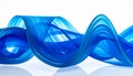 Flowing Blue Abstract Glass Wave Sculpture Royalty Free Stock Photo