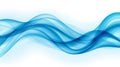 Flowing Blue Abstract Waves on White Background fluid Royalty Free Stock Photo