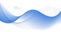 Flowing blue curve shape with soft gradient vector abstract background, relaxing and tranquil art, can illustrate health medical