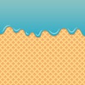 Flowing blue jam on wafer vector