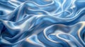 Flowing Blue Silk Waves Background for Creative Design Projects Royalty Free Stock Photo