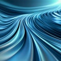 Flowing Blue Silk Waves
