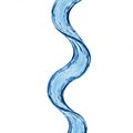 A flowing blue stream curves sinuously against a white background. The fluid appears Royalty Free Stock Photo