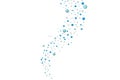 Flowing blue water bubbles, twisted Royalty Free Stock Photo