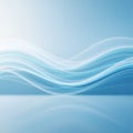 Flowing Blue Waves Abstract Design 02 Royalty Free Stock Photo