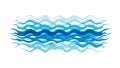 Flowing Blue Wavy Lines Abstract Pattern Vector Background, vector design Generative AI Royalty Free Stock Photo