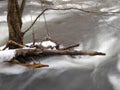 Flowing Brook in Winter Royalty Free Stock Photo